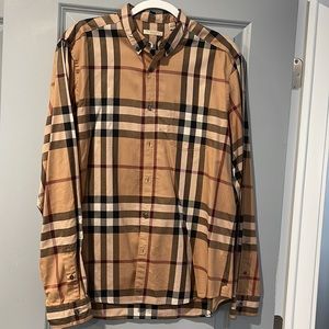 MENS XL BURBERRY BUTTON DOWN